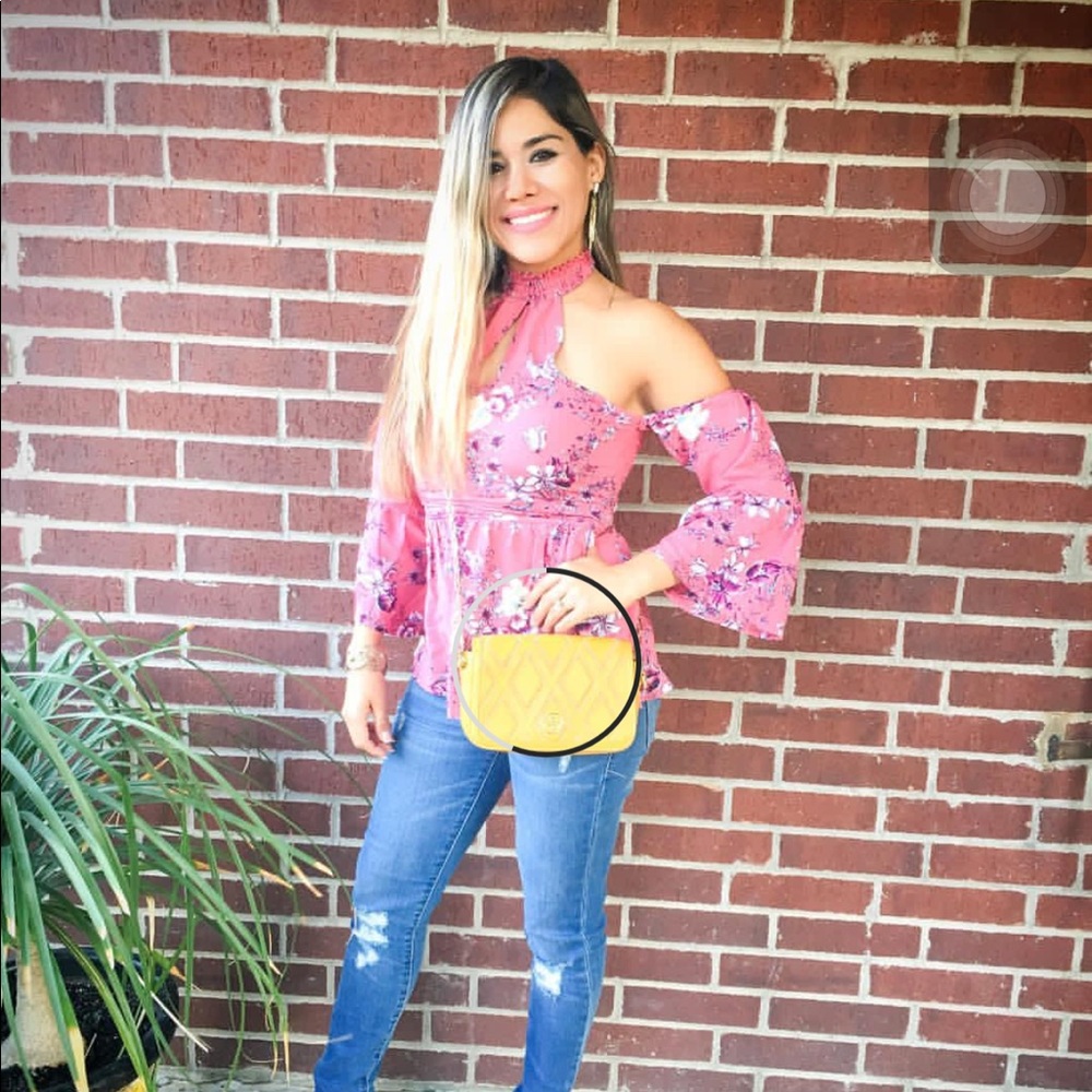 Hot Pink Floral Blouse